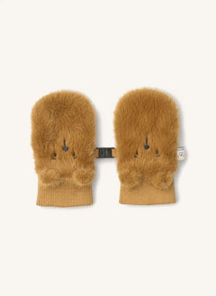 Liewood - Lizzy Bear Fäustlinge aus Fleece aus recycelter Faser | Karamell
