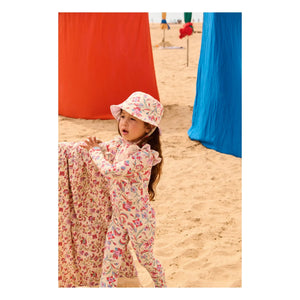 Louise Misha - Devy Fleuri Badekappe aus recycelter Faser | Creme