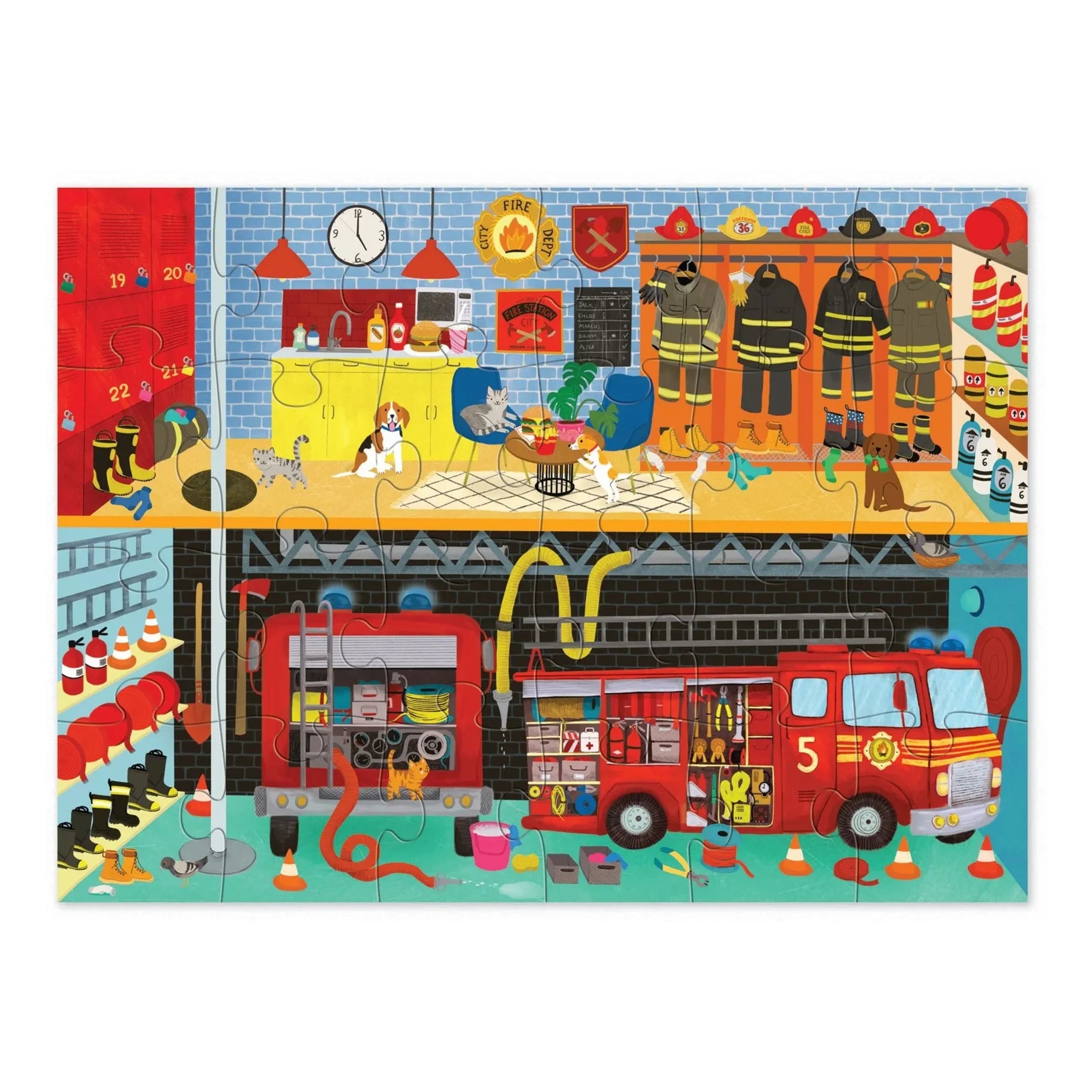 Crocodile Creek - Feuerwehr-Puzzle - 24 Teile
