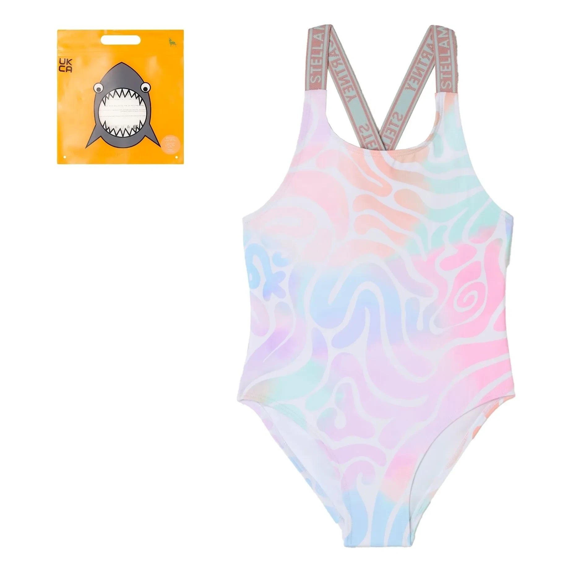 Stella McCartney Kids - Zebra Badeanzug | Weiß