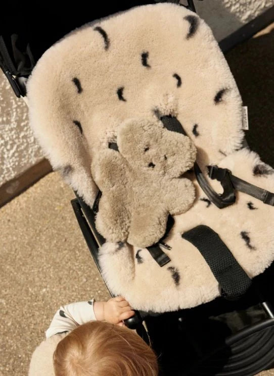 BINIBAMBA - Bebek Arabaları ve Taşıyıcılar için Kuzu Derisi - Binibamba x Organic Zoo | Moon