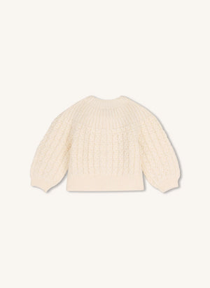 Chloé - Babykardigan aus Bio-Baumwolle | Chalk