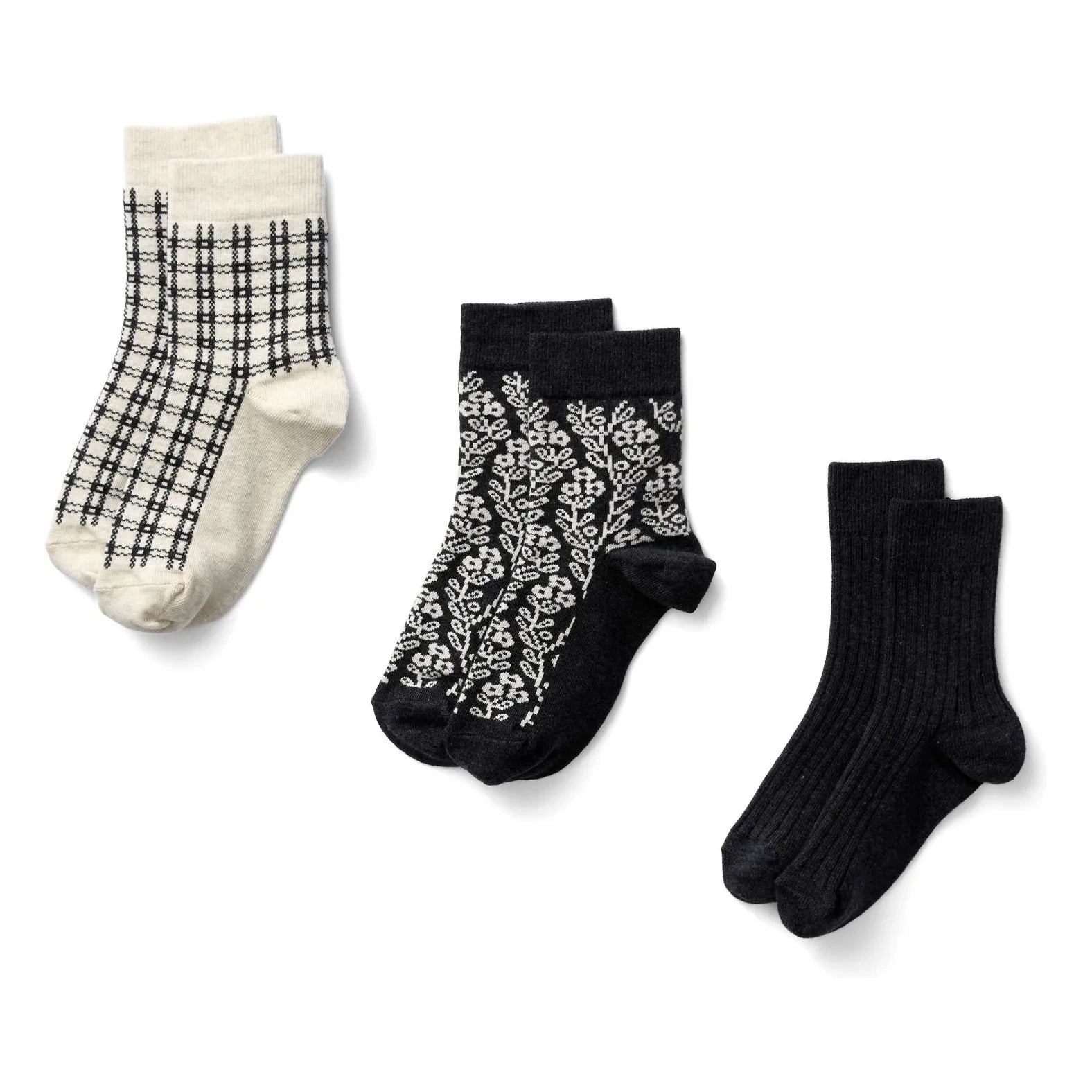 Soor Ploom - Blumen Socken 3er Set | Dunkelblau