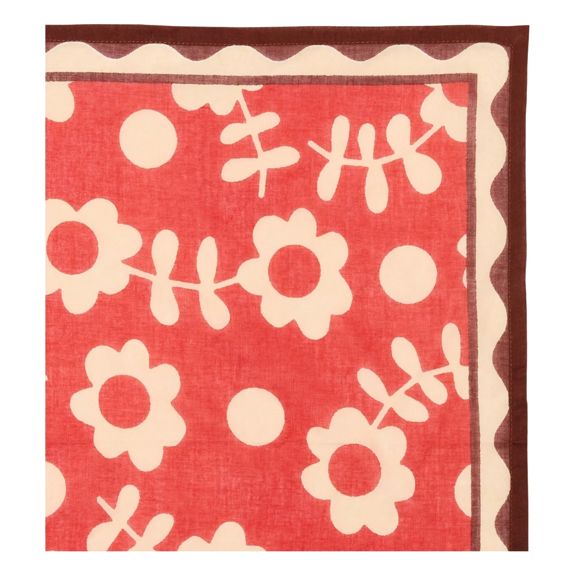 Apaches - Kleines Blumen Dupitta Tuch | Rot