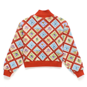 Maison Mangostan - Stamps Zip-Hoodie | Rot