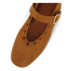 Socque Paris - Ballerinas Ginger Daim | Camel