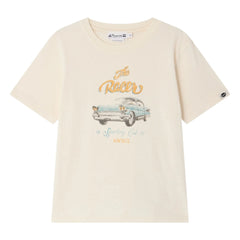 Bonpoint - Thibald Auto T-Shirt Bio-Baumwolle | Elfenbein