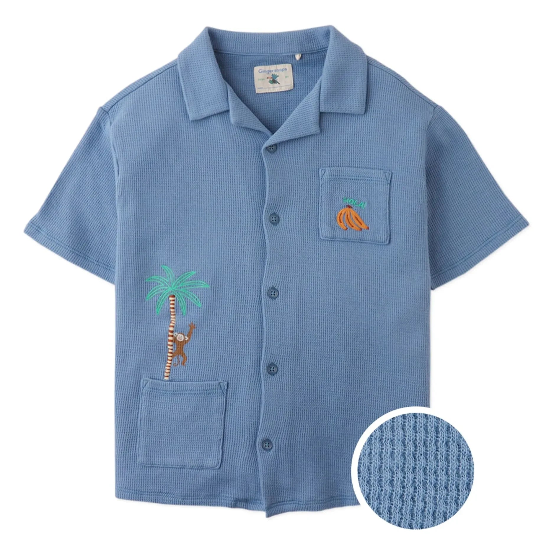 Gingersnaps - Tommy Monkey Prägeshirt | Blau