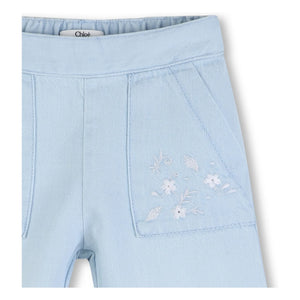 Chloé – Bestickte Jeans | Blau