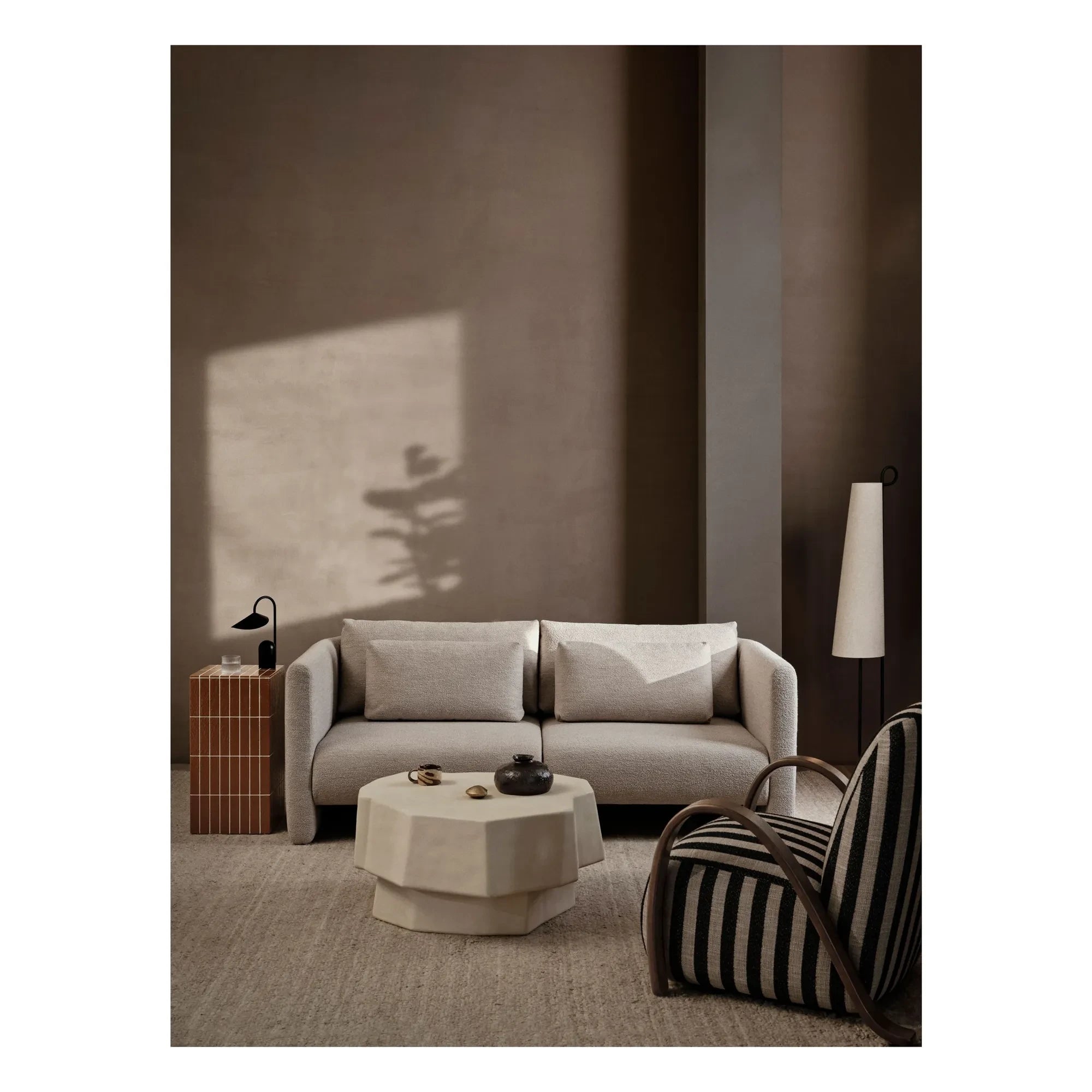 Ferm Living - Dase Bouclé Sofa rechtes Modul | Beige