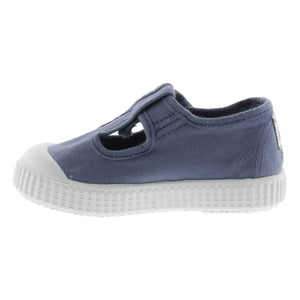 Victoria - Lona Klettverschluss-Sneaker-Sandalen | Blau