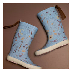bisgaard - Modische Blumen-Regenstiefel | Hellblau