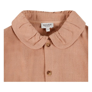 Donsje - Winnie Gestreifte Bluse | Koralle