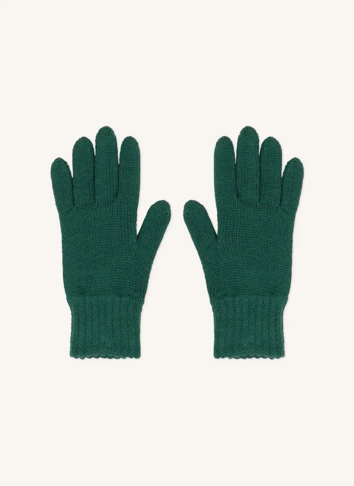 Petit Bateau - Organische Baumwollnetz-Handschuhe | Chromgrün