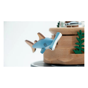 Wooderful life - Hölzerne Spieldose mit Fischen