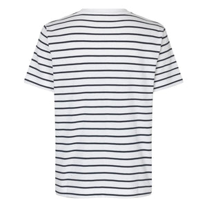 Samsoe Samsoe - Camino Gestreiftes Bio-Baumwoll-T-Shirt | Weiß