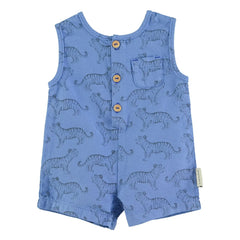 Piupiuchick - Tiger Bio-Baumwollstrampler | Blau