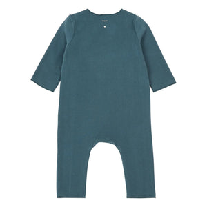 Gray Label – Langärmeliger Schlafanzug aus Bio-Baumwolle | Peacock Blue