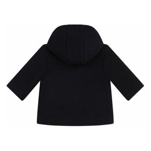 Petit Bateau - Marineblaue Baby-Wolljacke mit Knöpfen