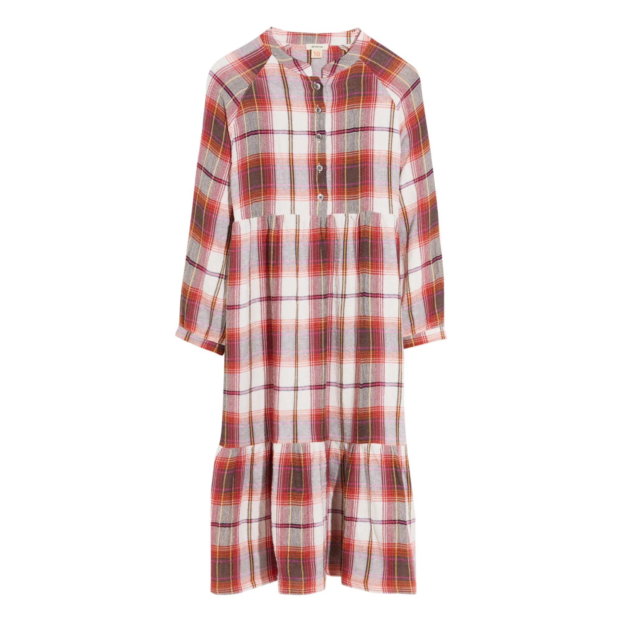 Bellerose - Peru Karo Kleid | Naturweiß