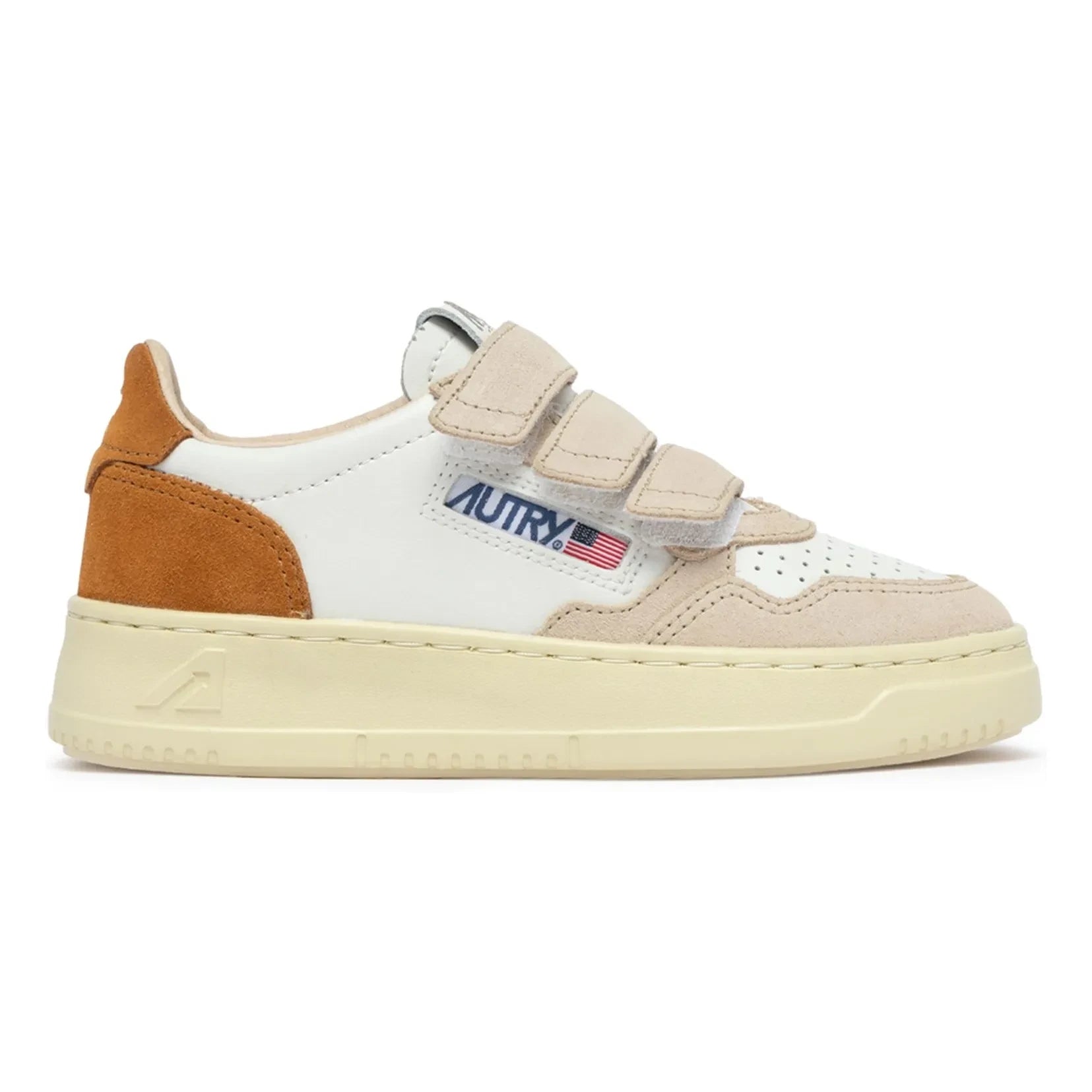 Autry - Kids Kidstripes Low Tricolor Wildleder-Sneaker | Camel