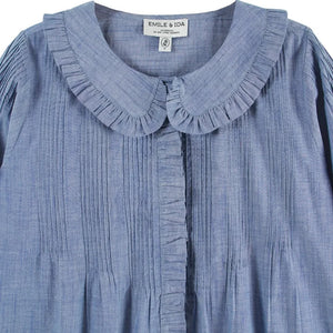 Emile et Ida - Ella Chambray Bluz | Mavi