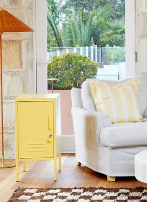 Mustard Made - Kurze Metallkommode | Verblasstes Gelb