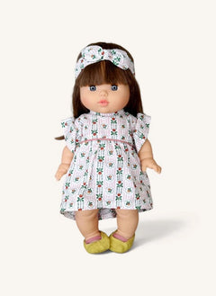 Minikane - Cerise Pommette Bebek, Editions Aimable x Minikane | Pommette Poplin