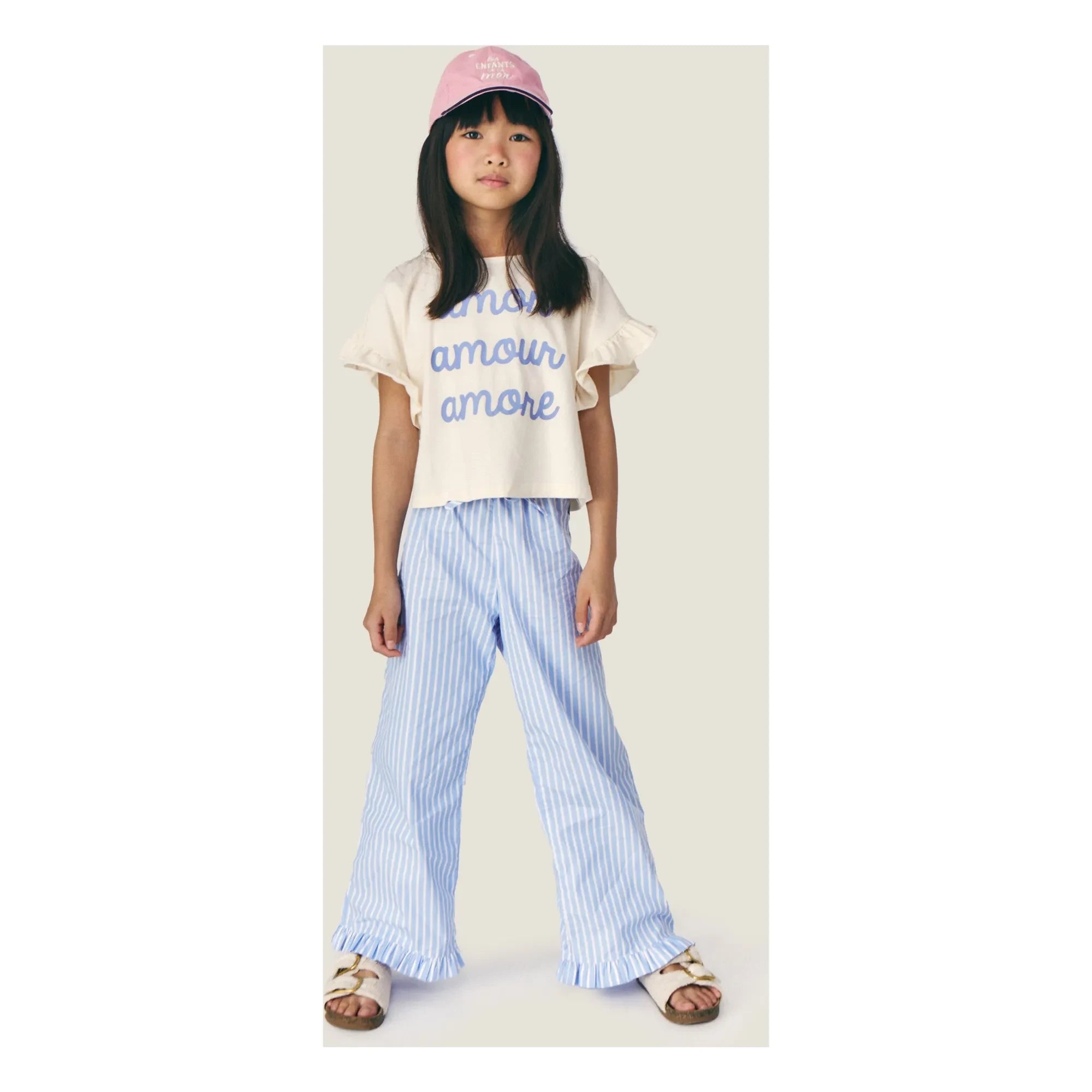 Mipounet - Gestreifte Sia Hose | Hellblau