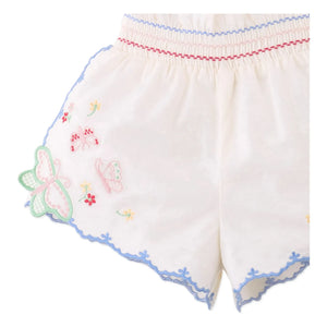 Gingersnaps - Jisoo Bestickte Baby Shorts | Weiß
