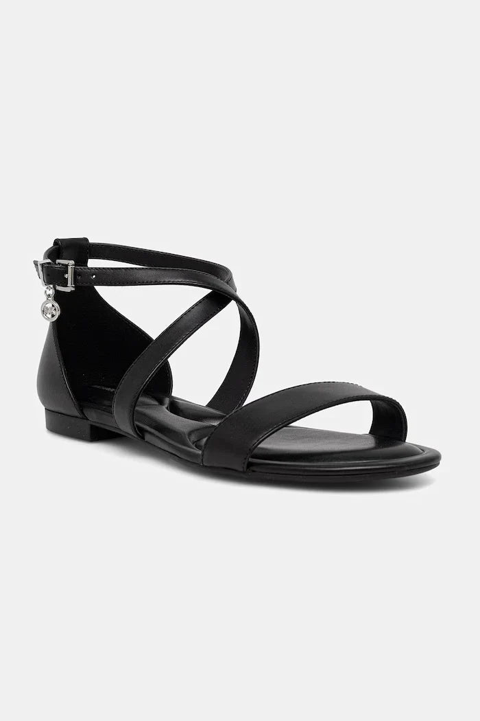 MICHAEL Michael Kors kadın düz taban deri sandalet Alexa Flex Flat Sandal