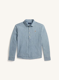 Ralph Lauren - 4-Knopfen Poloshirt mit Logo | Blau