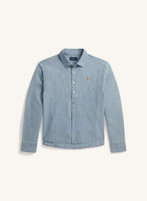 Ralph Lauren - 4-Knopfen Poloshirt mit Logo | Blau