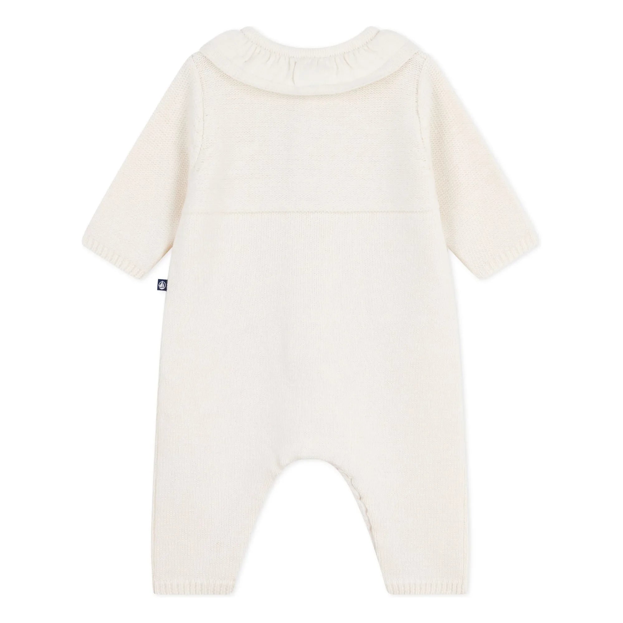 Petit Bateau - P'tit Cœur Feinstrick-Strampler | Ecru