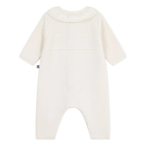 Petit Bateau - P'tit Cœur Feinstrick-Strampler | Ecru