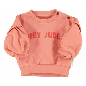 Piupiuchick - Hey Jude Rüschen-Sweatshirt aus Bio-Baumwolle | Koralle