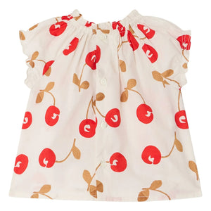 Bonpoint - Grace Cerises Bluse aus Bio-Baumwolle | Ecru