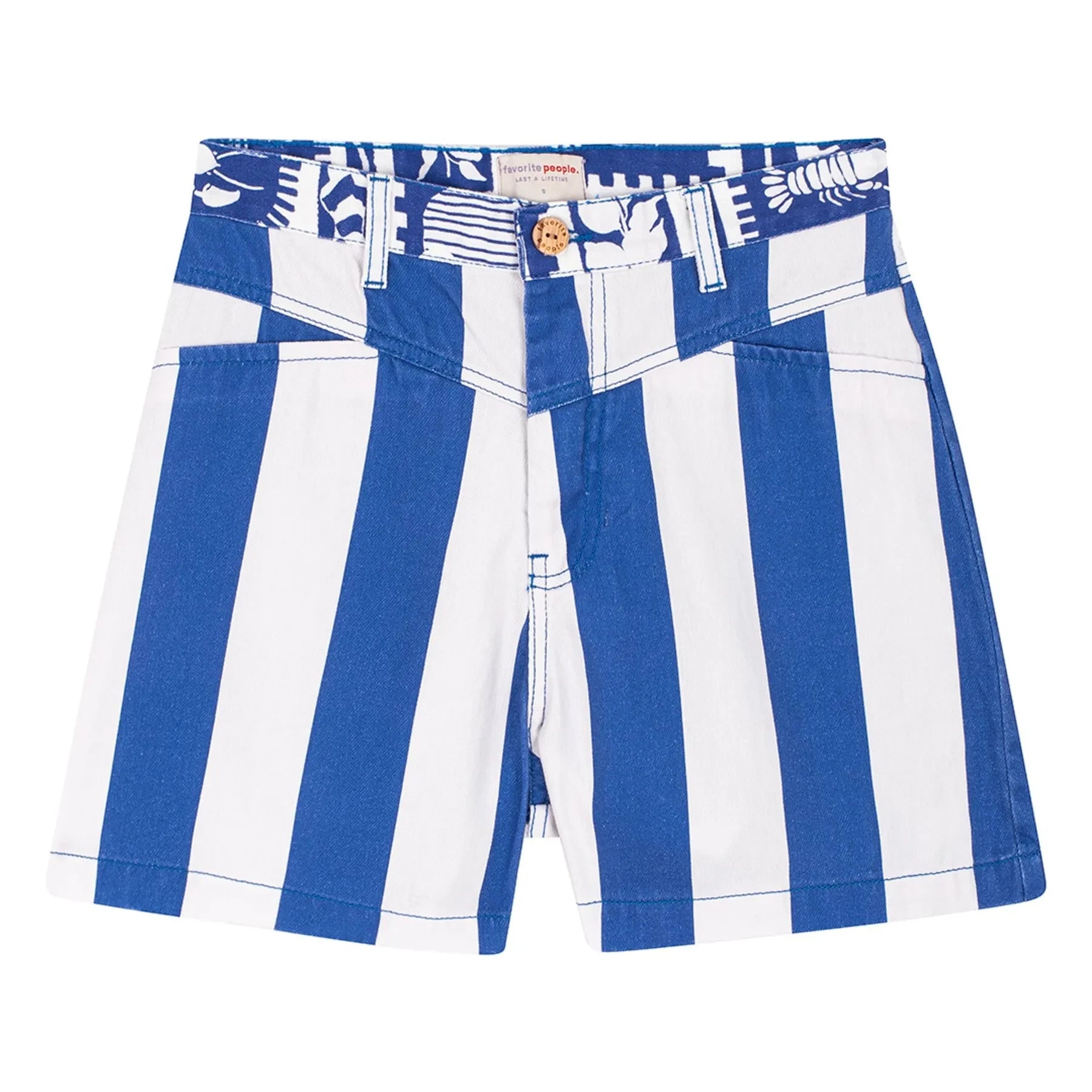 Favorite People – Positano Gestreifte Shorts – Damenkollektion | Blau