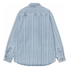 Carhartt WIP - Rylan Hampton Gestreiftes Overshirt | Hellblauer Denim