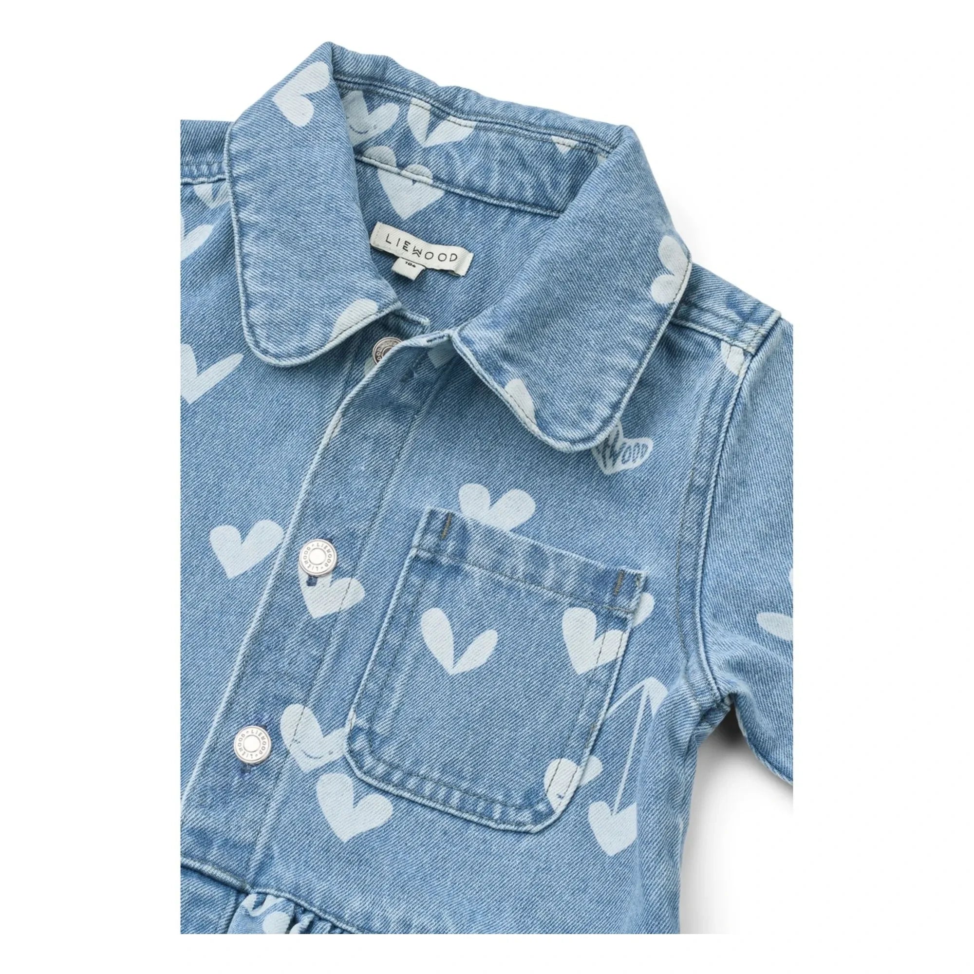Liewood - Denim Kenza Hearts Jacke | Hellblau