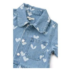 Liewood - Denim Kenza Hearts Jacke | Hellblau