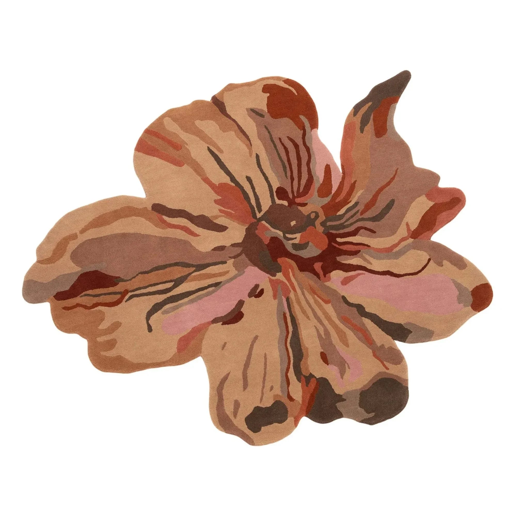 Nanimarquina - Teppich Flora Bloom 3 | Ziegelrot