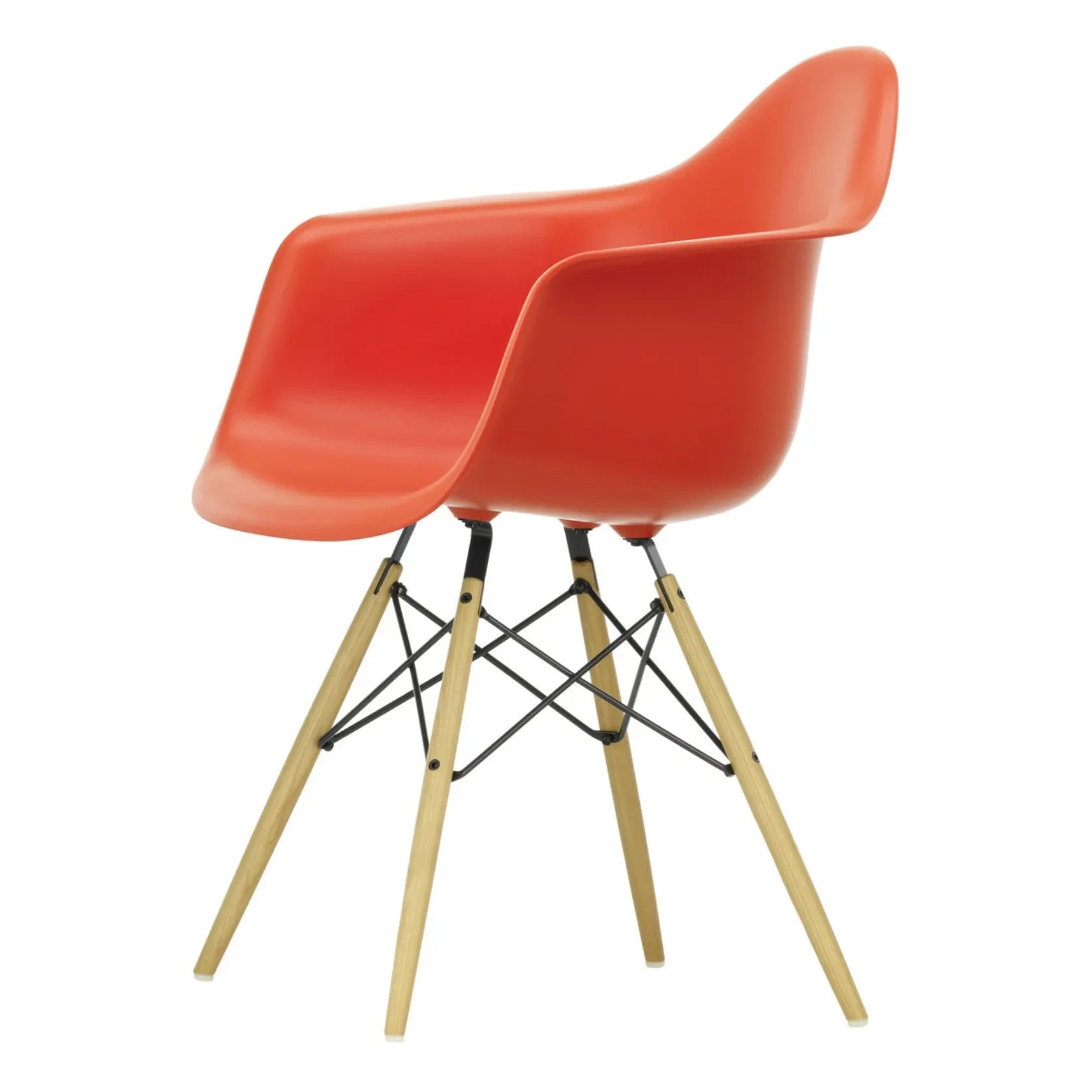 Vitra - Stuhl DAW - Ahornuntergestell - Charles & Ray Eames | Rouge Coquelicot
