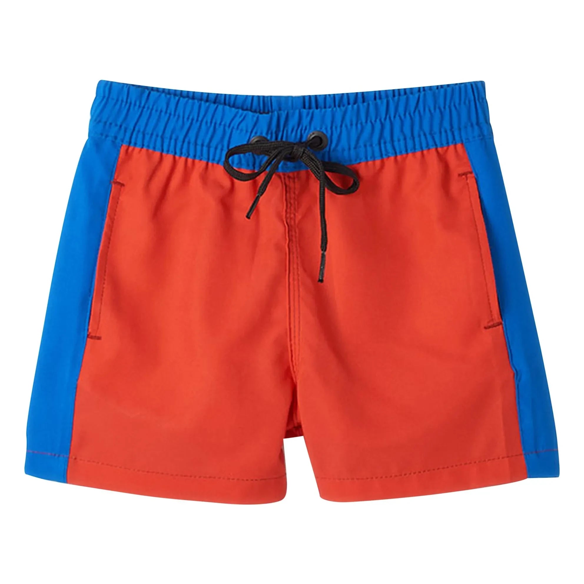 Fabula - Nino Zweifarbige kurze Badeshorts | Rot