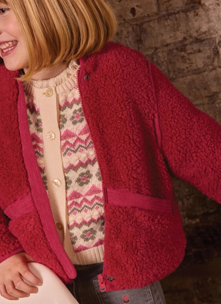 Bonton - Peppa Sherpa-Jacke | Framboise