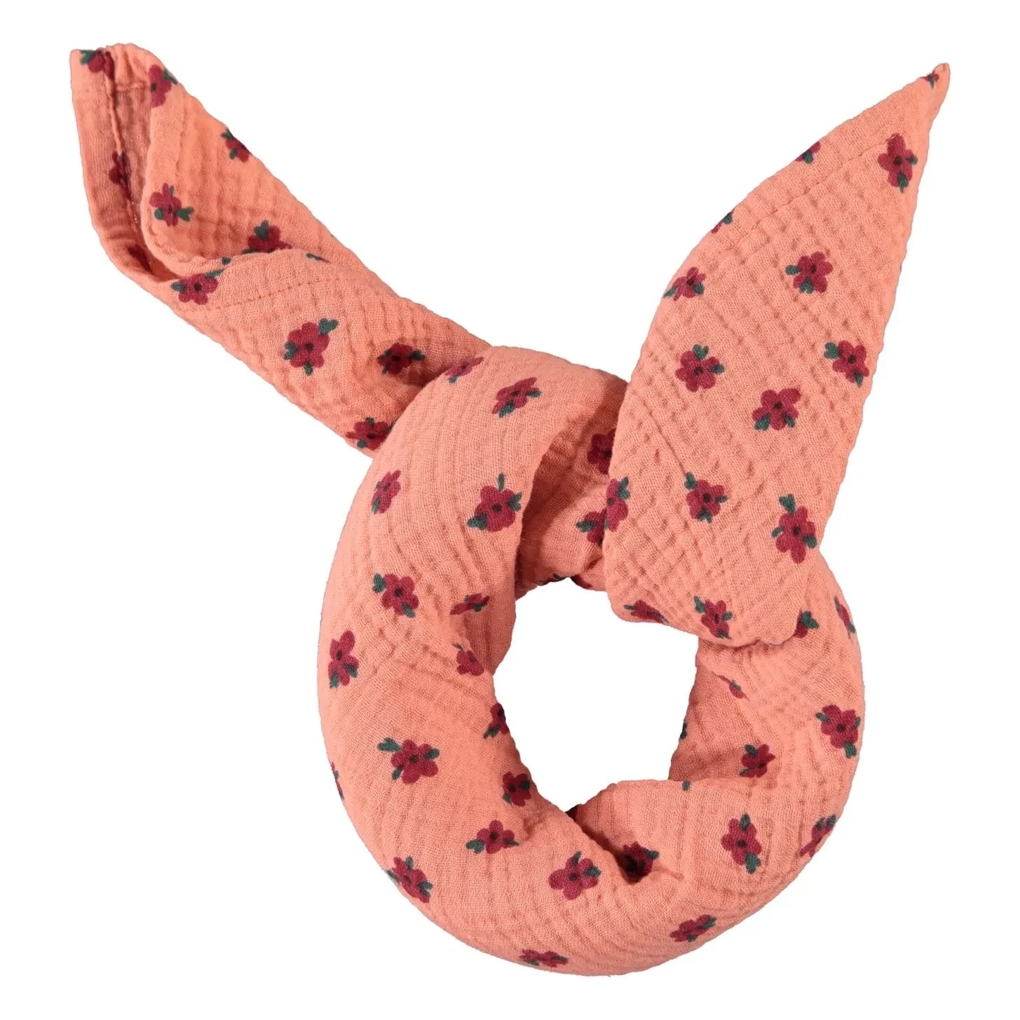Piupiuchick - Blumen-Bandana aus Bio-Baumwolle | Koralle