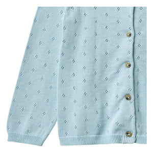 Wheat - Maia Bio-Baumwollstrickjacke | Hellblau