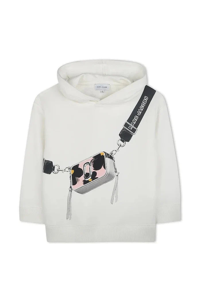 Çocuklar için pamuklu kapüşonlu MARC JACOBS sweatshirt