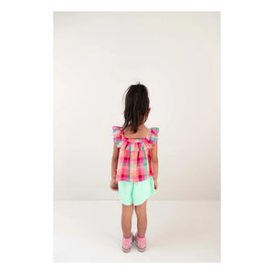 Jenest - Top Didi Kariertes Bio-Baumwolle | Fuchsia