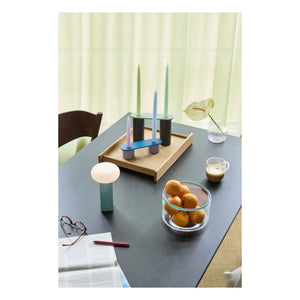 Hübsch - Niedrige tragbare Lampe | Blau